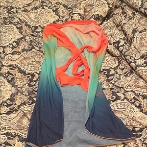 Vibrant Multicolor Sheer Cover-Up